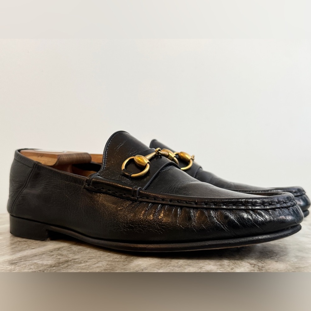 GUCCI Betis 1953 Black Leather Horsebit Loafers US 9 Gucci 8.5 Jordaan $1100 - Picture 2 of 13